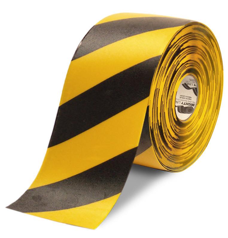 6" Yellow Tape with Black Chevrons - 100' Roll