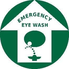 Eye Wash Station Location Green Floor Sign- Safety Floor Sign