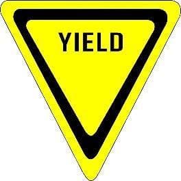 Yield - Yellow and Black