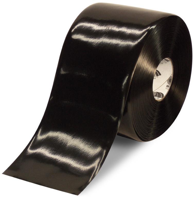 6" BLACK Solid Color Tape - 100' Roll