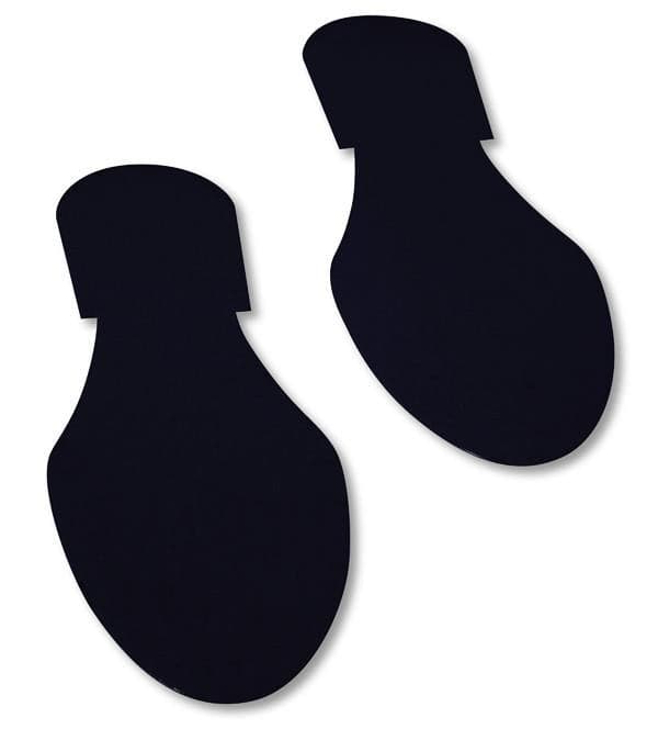 Solid Colored BLACK Footprint - Pack of 50