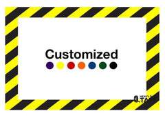 Customized - Horizontal Rectangle Shape Floor Sign With Black Diagonals