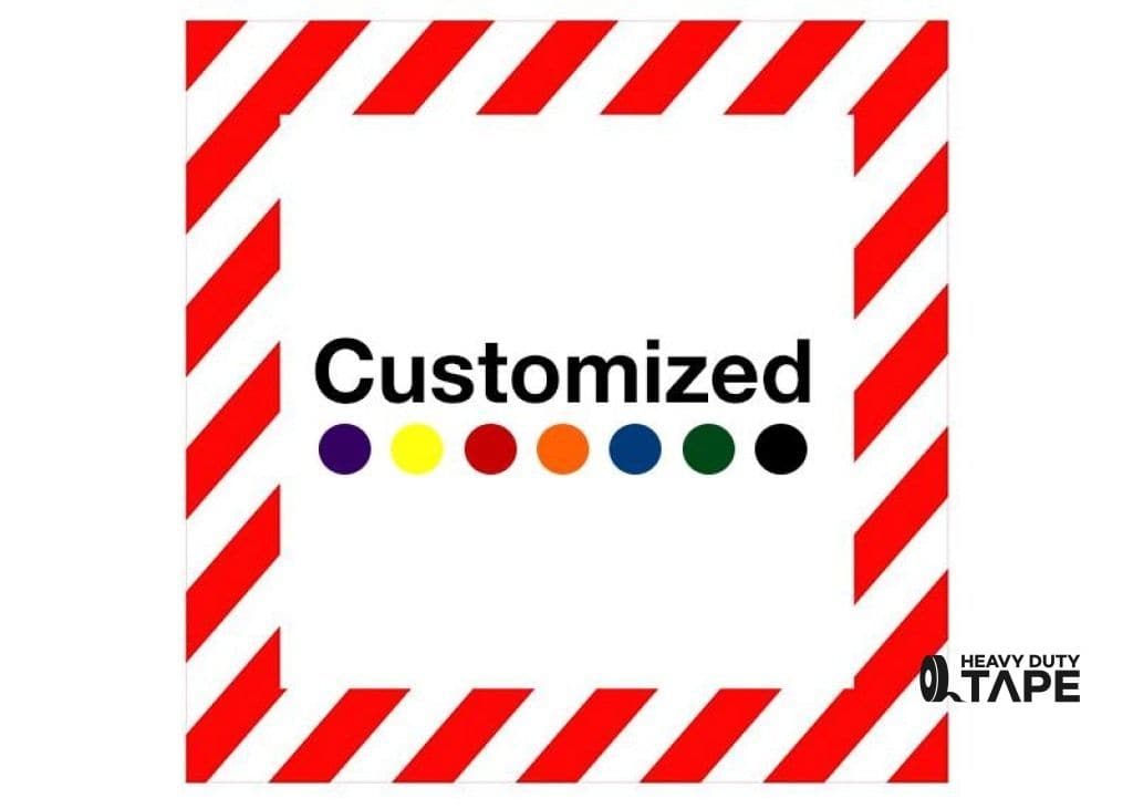 Customized - Square Shape Floor Sign With White Diagonals