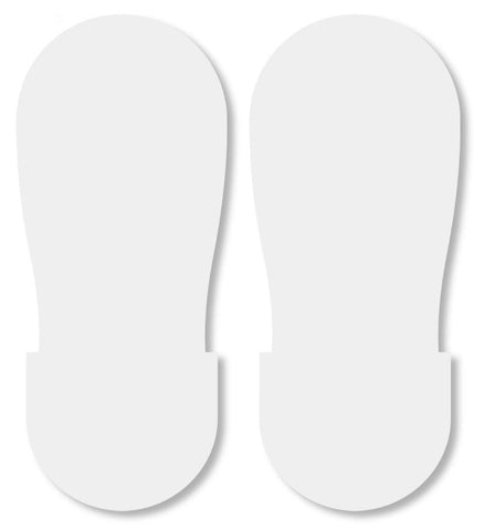 WHITE BIG Footprint - Pack of 50