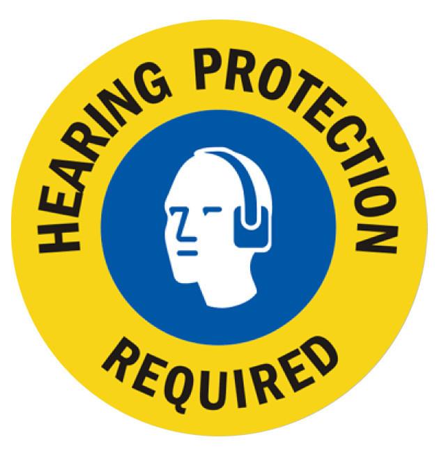 Hearing Protection Required (multi-color) - 1 Floor Sign