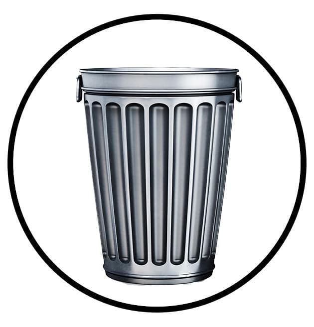 Trash Can Container Sign - 1 Floor Sign