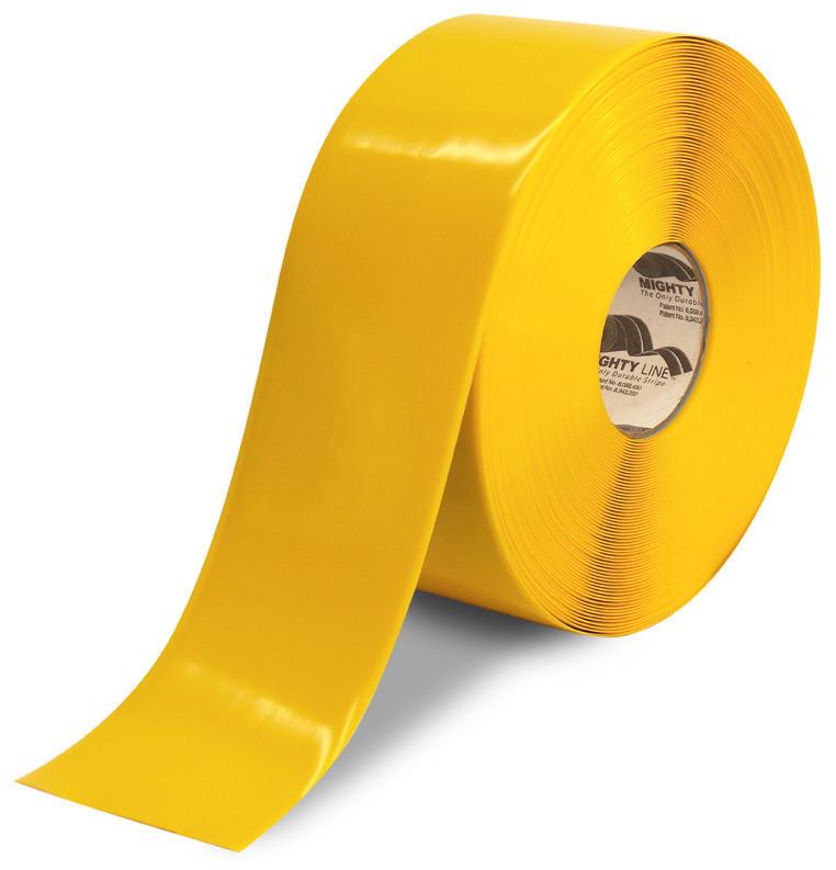 4" Mighty Line YELLOW Floor Tape - 100' Roll (Best) 4" Mighty Line YELLOW Safety Floor Tape - 100' Roll