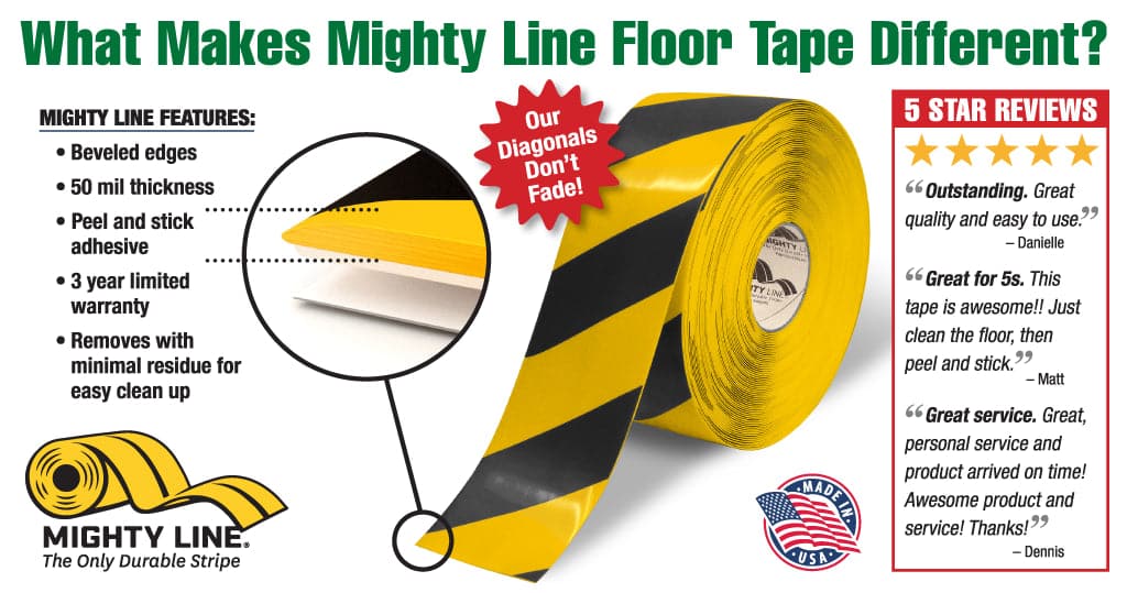 4 Red MightyGlow with Luminescent Center Line Safety Tape - 100