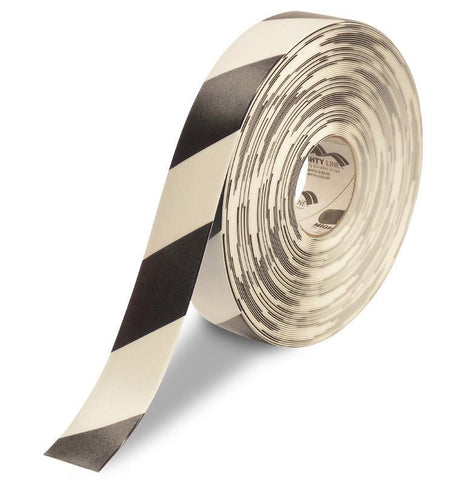 2" White Floor Tape with Black Chevrons - Safety Floor Tape 2" White Floor Tape with Black Diagonals - Safety Tape