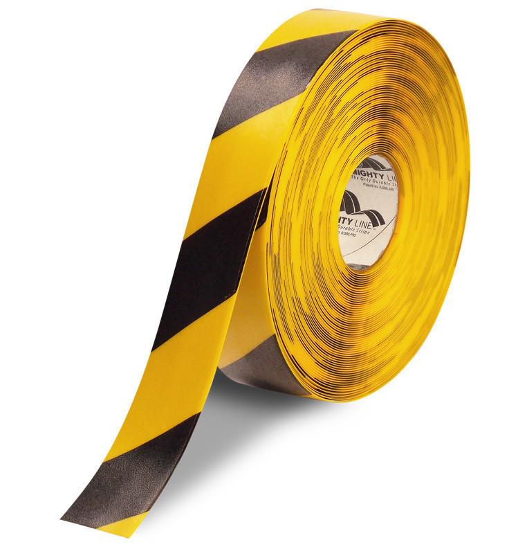 2" Yellow Floor Tape with Black Chevrons - 100'  Roll 