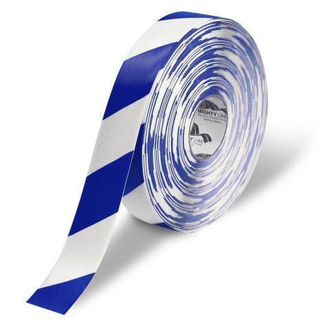 2" White Floor Tape with Blue Chevrons - Safety Floor Tape 2" White Floor Tape with Green Diagonals - Safety Floor Tape