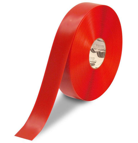 2" RED Safety Floor Tape - Mighty Line Floor Tape (Best) 