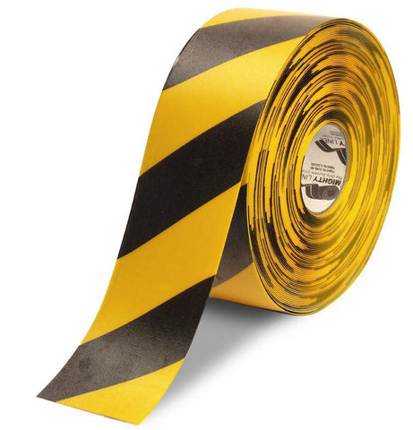 4" Yellow Floor Tape with Black Chevrons - 100'  Roll 