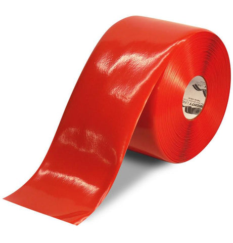 6" RED Solid Color Tape - 100'  Roll 