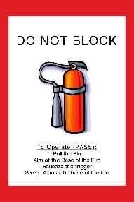 Do Not Block Fire Extinguisher - 24"x 36" Floor Sign OSHA (Most Popular) 