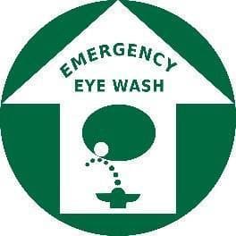 Eye Wash Station Location Green Floor Sign- Safety Floor Sign 
