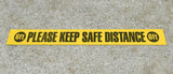 Please Keep Safe Distance 6 FT Floor Tape Segments - 4" x 36" - Pack of 10 