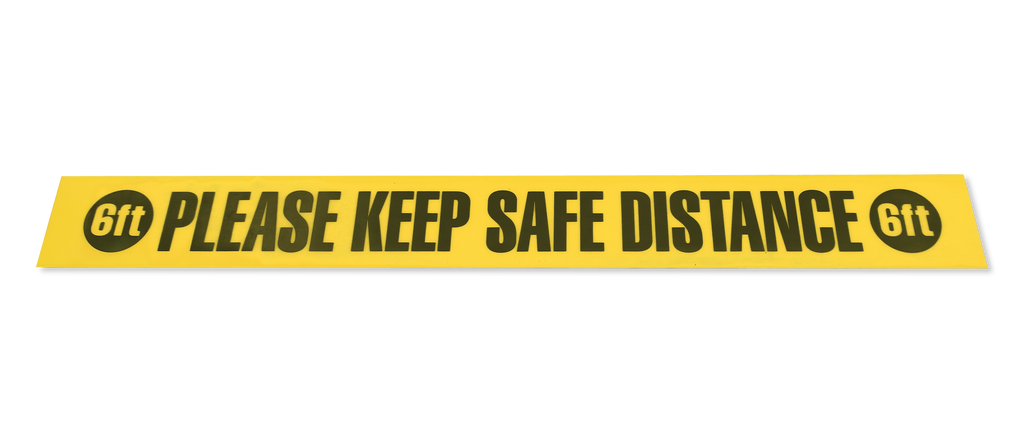 Please Keep Safe Distance 6 FT Floor Tape Segments - 4" x 36" - Pack of 10 