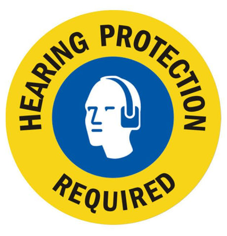 Hearing Protection Required (multi-color) - 1 Floor Sign 