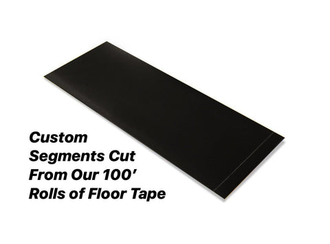Custom Cut Segments - 6" BLACK Solid Color Tape - 100'  Roll Custom Cut Segments -  6" Black Safety Floor Tape - 100'  Roll