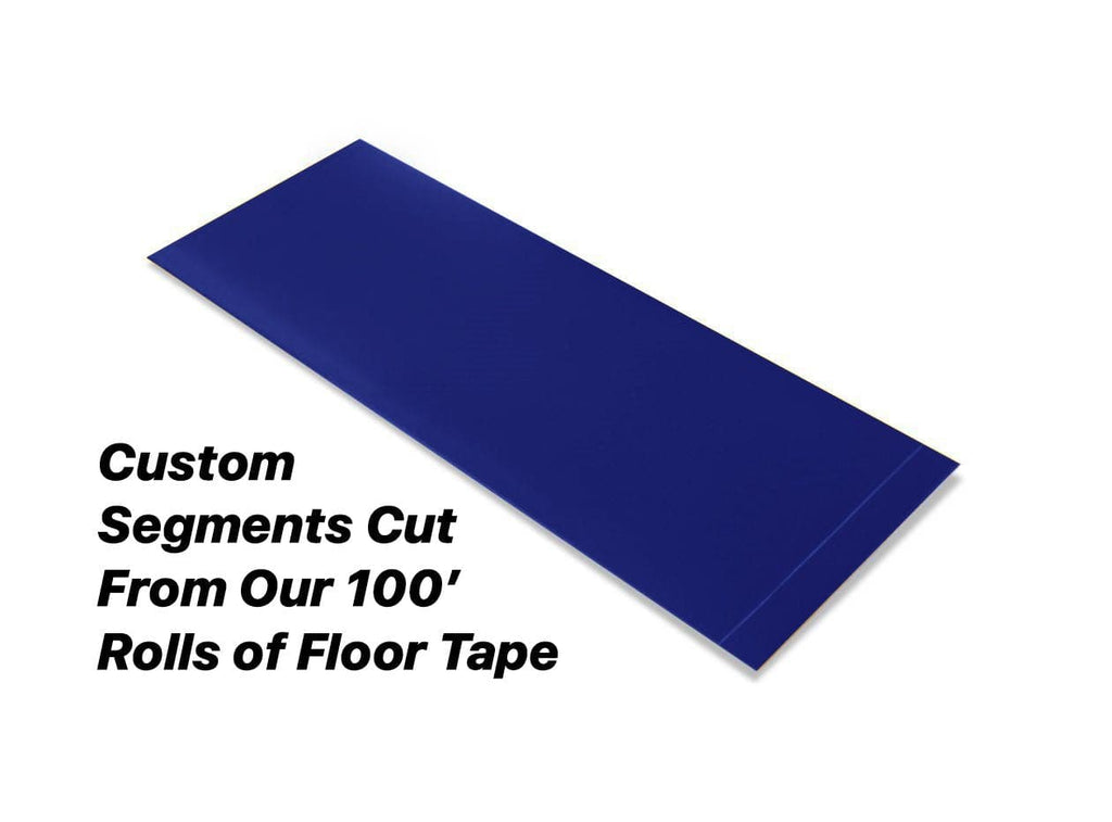 Custom Cut Segments - 6" BLUE Solid Color Tape - 100'  Roll Custom Cut Segments -  6" Blue Safety Floor Tape - 100'  Roll