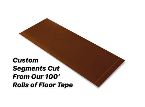Custom Cut Segments - 3" BROWN Solid Color Tape - 100'  Roll Custom Cut Segments -  3" Brown Safety Floor Tape - 100'  Roll