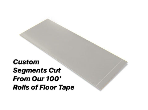Custom Cut Segments - 3" GRAY Solid Color Tape - 100'  Roll Custom Cut Segments -  3" Gray Safety Floor Tape - 100'  Roll