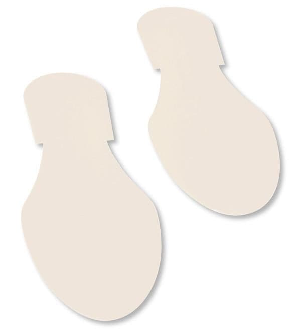 Solid Colored WHITE Footprint - Pack of 50 